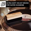 EVEO Premium Vinyl Record Cleaner Kit - Complete 4-in-1 Vinyl Records Cleaning Kit for Records Albums-Includes Soft Velvet Record Brush,Cleaning Liquid,Duster &Turntable Stylus Cleaning Gel
