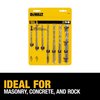 DEWALT Masonry Drill Bit Set, Percussion, Concrete & Block, 7-Piece (DW5207)
