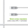 Dual USB-C/PD 60W Fast Charging Cord Compatible with Google Pixel C 32GB Plus 5Gbps Data Transfer for Power Delivery Hi Capacity Charging (White)