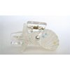 Generic Small blue or white shell and starfish hair claw clip for fine, thin hair (Primary color: White), 1 Count (Pack of 1)
