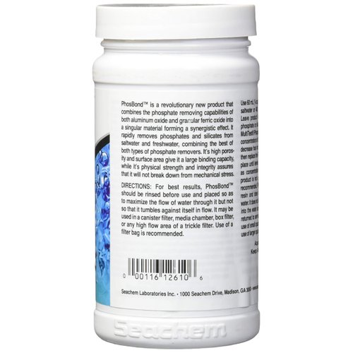 Seachem PhosBond 250ml - Phosphate Silicate Remover Aquarium Filter Media for Freshwater & Saltwater