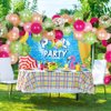Cenven Summer Pool Party Backdrop Hawaiian Beach Ball Swim Ring Surfboard Tropical Palm Flower Photography Background Baby Shower Birthday Swimming Pool Party Decoration 7x5FT