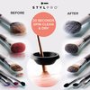 STYLPRO Original Gift Set Kit: Electric Makeup Brush Cleaner and Dryer Machine with 8 Brush Collars, Brush Cleanser - Fast, Automatic Spinning Brush Cleaner with Heat-Resistant Bowl
