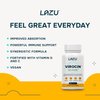 Lazu Virocin - Zinc Supplement - Zinc Ionophore | Zinc, Vitamin C, Vitamin D3 | Enhanced Immune Support and Rapid Absorption | 60 Capsules