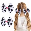Cow Print Girls Bows for Girls Cute Bow Hair Accessories Black White Hair Clips Hair Barrettes for Girls Hair Cute Bow Clips Bow Hair Clips Hair Decorations 2Pcs