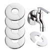 Wall Split Flange Faucet Escutcheons Stainless Steel Round Escutcheon Plate 1 Inch, Split Flange Plumbing Cover Plates (Silver-26mm, 4 pieces)