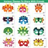Zalmoxe Felt Dinosaur Masks Dino Mask Birthday Party Supplies Decorations Dinosaur Toys Kids Halloween Party Mask for Boys Girls(12Pcs)