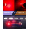 LEDYOTRY 7440 7443 LED Bulb Red for Tail Brake Lights, 12V-24V Super Bright Low Power 7441 7444 W21W T20 LED Bulb Replacement for Brake Lights, Tail Lights, Turn Signal Stop Lights (Pack of 4)