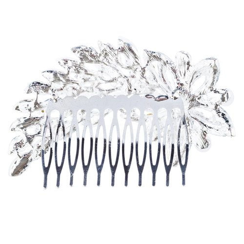Bridal Wedding Jewelry Crystal Pearl Dazzle Floral Decorative Hair Comb