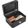 BARSKA 6 Inch Cash Box with Key Lock , Black