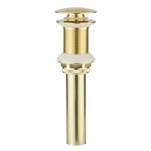 ESFORT Pop Up Sink Drain Without Overflow, Bathroom Sink Pop Up Assembly Vessel Sink Drain, Brushed Gold