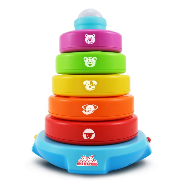 BEST LEARNING Stack & Learn - Developmental Educational Activity Stacking Toy for Infants Babies Toddlers for 6 or 9 Month Old Baby Toys and Up | First 1 Year Boy Girl Gifts for Birthday