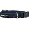 Cotton Web Adjustable Dog Collar 4 Sizes Blue (Small: Neck 11.5"-15.5"; Width 1/2")
