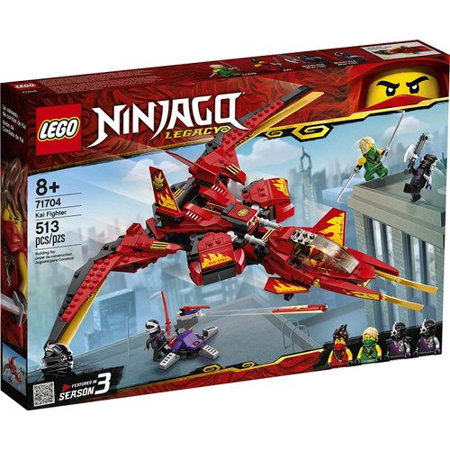 LEGO NINJAGO Legacy Kai Fighter 71704 Building Set for Kids Featuring Ninja Action Figures (513 Pieces)