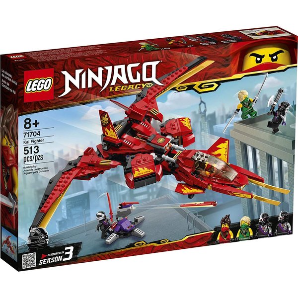 LEGO NINJAGO Legacy Kai Fighter 71704 Building Set for Kids Featuring Ninja Action Figures (513 Pieces)