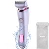 Electric Shaver for Women Legs, Lady Razors Waterproof Wet or Dry for Underarm Arm Bikini Private Area Pubic Hair, Portable Painless Ladies Body Hair Trimmer USB Rechargeable & Battery Indicator