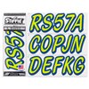 STIFFIE Whipline Solid Atomic Green/Navy 3" Alpha-Numeric Registration Identification Numbers Stickers Decals for Boats & Personal Watercraft