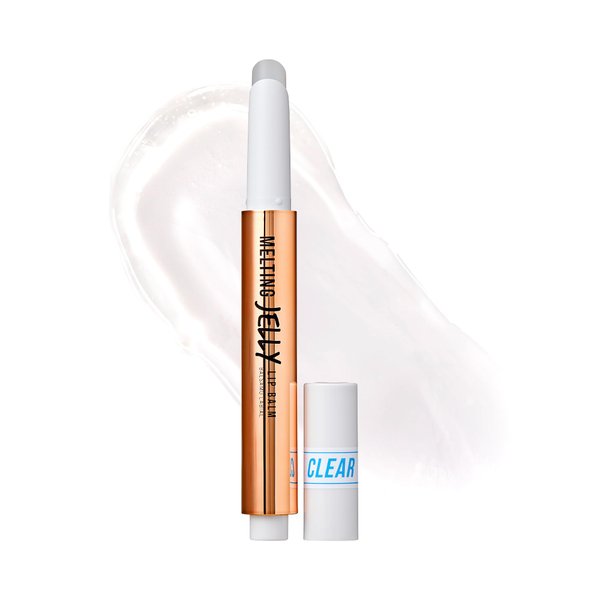 KISS NEW YORK Professional Melting Jelly Lip Balm, High Shine & Moisturizing Lip Stick, Long Lasting, Plumping Effect Look, Non-Sticky & Not Cakey, Easy Application & Natural Coverage (Ice Jelly)