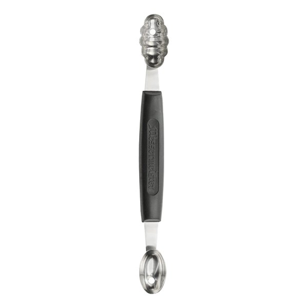 Messermeister Double-Ended Scalloped & Oval Melon Baller - Creates 2 Different Shapes - AISI420 Stainless Steel & Soft-Grip Handle