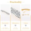 Crystal Hair Barrettes for Women French Hair Clips French Hair Barrette Gold Silver French Clips for Hair Rhinestone Hair Clips Hair Accessories for Women Metal Bling Hair Clasp Sparkly Hair Barrettes