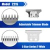 Audoc #2215 T Wide Adjustable Trimmer Blades for Whal 5 Star Series Detailer (8081) and Cordless Detailer LI (8171) Hair Clippers Blades-Model 2215