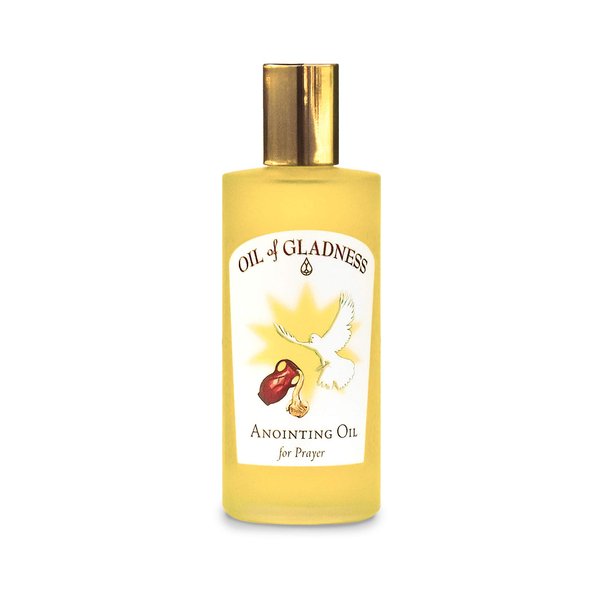 Oil of Gladness Frankincense and Myrrh Anointing Oil - Oil for Daily Prayer, Ceremonies, and Blessings 3.5 oz Decorative Bottle