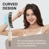 RHOS Detangling Hair Brush for Women&Men-Curved Vented Hair Brush for Faster Blow Drying/Styling,Paddle Vent Detangler Brush for Long,Short,Thin,Curly,Wet&Dry Hair(Beige)