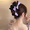 2 PACK Big Bow Hair Claw Clips for Women, Bow-knot Hair Clips for Women Thick Hair & Thin Hair, Big Bows Hair Barrettes, Nonslip Claws Clamps Hair Clips Hair Accessories for Women Girls (Style 1)