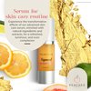 Peaches Skin Care Squeezed Vitamin C Serum (1 oz) Anti Aging Serum for Women & Men w/Ascorbic Acid, Real Gold, Kakadu Plum Extracts Facial Serums for Glowing Skin Face Care for Elasticity & Firm Skin