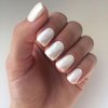 White Press on Nails Short Square - SHANRUN Cute Moonlight White Fake Nails Press ons Nail Art Tips Glue on Nails Full Cover Artificial Acrylic False Nails with Design Stick on Nails Kit for Women