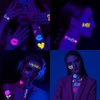8Sheets Glow In The UV Neon Tattoos Fake Face Body Waterproof Glitter Lip Temporary Tattoos for Adults Party Supplies 50Pc Love Waterproof Vinyl Stickers for Kids Bottle Laptop Guitar Party Favors