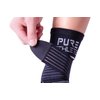 Ankle Support Brace – Compression Sleeve with Adjustable Strap, Perfect Fit – Great for Running, Ankle Sprains (S/M, Black)