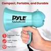 Pyle Portable Megaphone - Battery Operated Horn Loudspeaker with Siren, Built-in Dynamic Microphone and Speaker, Adjustable Volume Control, Talk, and Siren Switch (Turquoise)