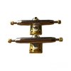 LEEFAI Pro Fingerboard Trucks 32/34/36mm 4.0-Regular Kingpin-Upgraded v2 baseplate with Hardware-Baseplate Color and Size (34mm,Gold)