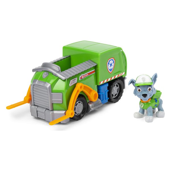 PAW PATROL, Recycling Vehicle with Rocky Figure (Basic Vehicle/Basic Vehicle), Toy Car, from 3 Years