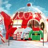 JANYUN 8 Pcs Christmas Doll Clothes, Christmas Elf Doll Sweater and Skirts Winter Knitted Clothing with Elk Snowflake for Doll Holiday Xmas Gift