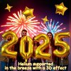 New Years Decorations 2025, Gold Number Balloons for New Years Eve Party Supplies, 40inch Gold Foil Balloon New Year Banner and Happy New Year Decorations 2025 NYE Decorations