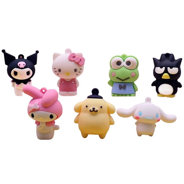Gonii 7Pcs Cute Anime Cake Topper Set, Kawaii Anime Figure,Anime Theme Party Decoration Supplies,Gift for Anime Fans or Friends