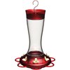 More Birds, 36, Garnet Hummingbird Feeder, Glass Bottle with 7 Feeding Stations, 20 Ounce Capacity