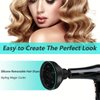 Ximimark 2pcs Professional Barber Hair Dryer Diffuser - Innovative Foldable Curl Enhancer Attachment - Universal Fit, Space-Saving Design for Convenient Styling