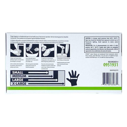 Sysco Classic Latex Gloves