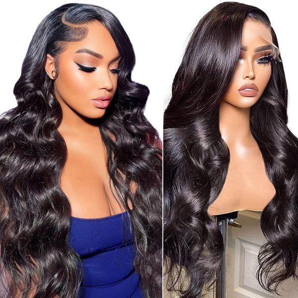 SUNKASA 22 Inch Lace Front Wig Human Hair Body Wave Wigs for Black Women HD 13x4 Lace Frontal Glueless Wigs Human Hair Pre Plucked With Baby Hair Natural Color