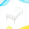 EXCEART Miniture House Furniture Miniature Furnitures Miniature Iron Bed Simulated Bed Iron Bed Toy Mini Furniture Ornaments Miniature Dollhouse Bed Miniatures Mini Bed Big Bed Model White