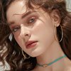 Sanfenly Clip On Hoop Earrings for Women Silver Gold Spring Unpierced Twisted Hoop Earrings for Non-Pierced Ears