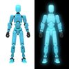 MerryXD Titan 13 Action Figure,Assembly Completed Dummy 13 Action Figure Lucky 13 Action Figure T13 Action Figure 3D Printed Multi-Jointed Movable, Nova 13 Action Figure Toy Grow in The Dark Blue