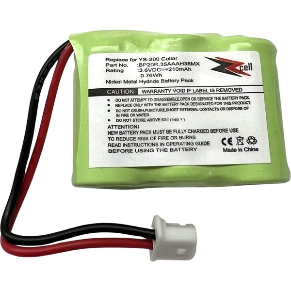 ZZcell® Battery Replacement for Dogtra Receiver BP20R, 200NCP, 202NCP, 280NCP, 282NCP, 300M, 302M, 7000M, 7002M, EF-3000 Old, YS-200 Remote Controlled Dog Training Collar