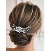 Catery Bride Wedding Rhinestones Hair Comb Silver Hair Jewelry Bridal Hair Pieces Crystal Headpiece Side Comb Wedding Hair Accessories for Women and Girls