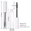 YITOU 4 Pack 10ml Empty Mascara Tube with Brush Wand, Refillable Eyelash Cream Container DIY Cosmetics Bottle for Castor Oil/Eyebrow Growth Serum/Coconut Oil, 4 Rubber Inserts, 1 Funnel, White
