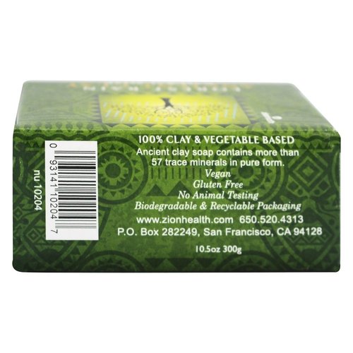 Zion Health Clay Soap Forest Rain 10.5 oz Bar Soap