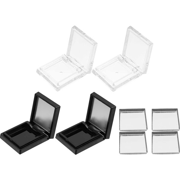 Beaupretty 1Set Empty Blusher Trays Square Magnetic Eyeshadow Lipstick Palette Make Up Pans Case Container Cosmetics Sub Package Holder for DIY Homemade